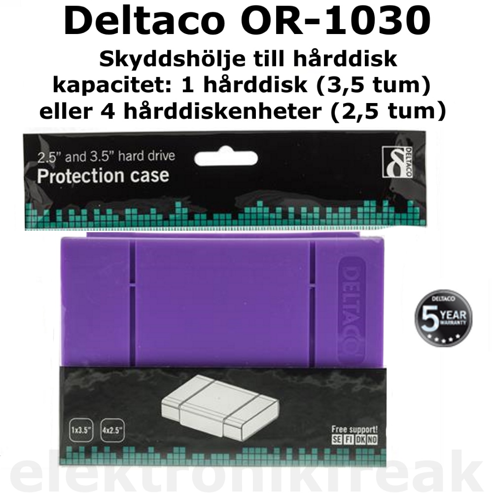 DELTACO h&aring;rddiskfodral skyddsfodral